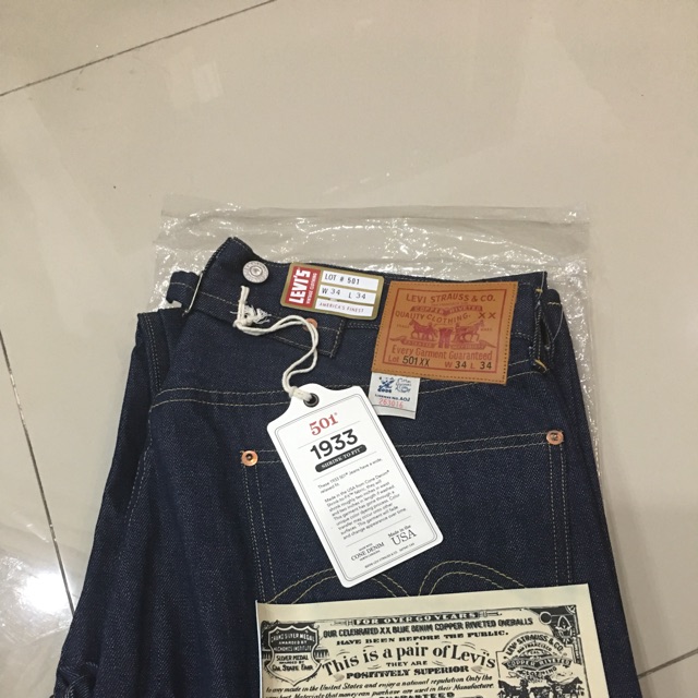 Levi 501 lvc1933 34x34=1pc