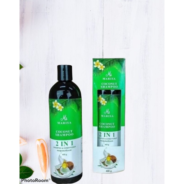 แชมพูมาริสา แชมพูมะพร้าว ผสมครีมนวด2in1 400g(1กล่อง)