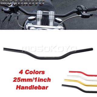 อันธพาลสไตล์ T-bar 25mm 1&amp;quot; Handlebar Moto Handle Bar Gauge Mount สำหรับ Harley Dyna Sportster Softail Chopper Cafe