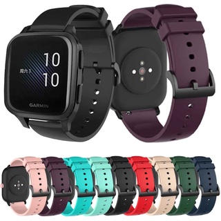 สายนาฬิกาข้อมือซิลิโคน 20 มม. สําหรับ Garmin Venu Sq/Sq Music/Vivoactive 3/Forerunner 245 645 245M