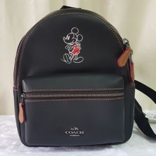 COACH  F59837 MINI CHARLIE BACKPACK IN GLOVE CALF LEATHER WITH MICKEY