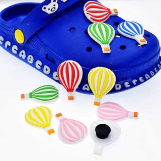 การ์ตูนยิ้ม ดวงอาทิตย์ Crocs Jibbitz Charm Cloud Jibits Croc Hot Air Balloon Jibbits สําหรับผู้หญิง อุปกรณ์เสริมรองเท้า จี้รองเท้า หมุดตกแต่ง