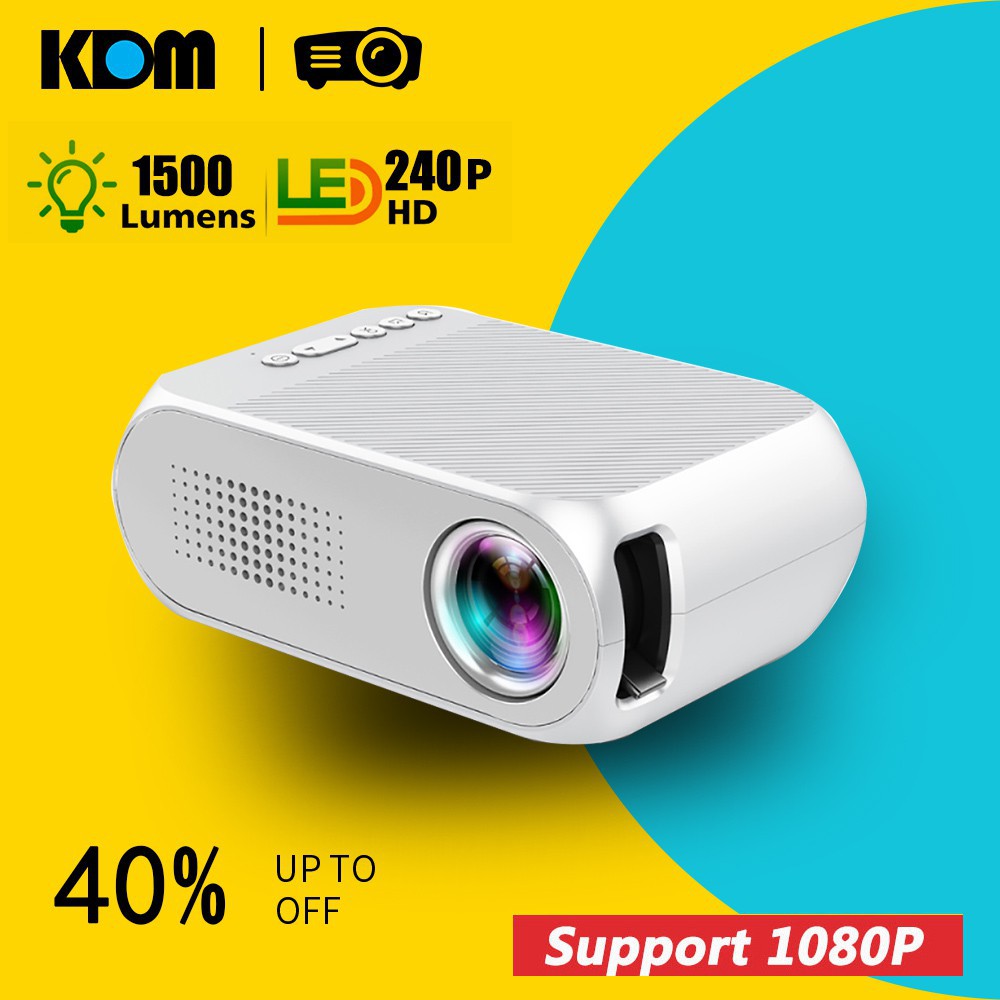 ✲Portable Mini HD Projector LED LCD 4K Projector USB Home Theater Media Player Beamer TV Movie Video Laptop Smartphone P