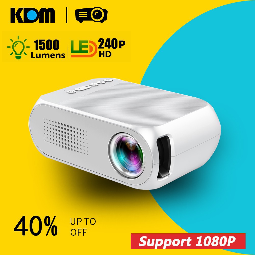 ✲Portable Mini HD Projector LED LCD 4K Projector USB Home Theater Media Player Beamer TV Movie Video
