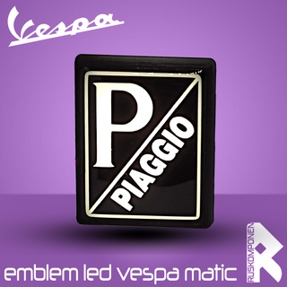 ป้ายไฟ Led รูปสัญลักษณ์ Vespa Matic อุปกรณ์เสริม สําหรับติดด้านหน้ารถยนต์