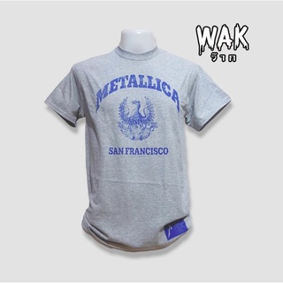 เสื้อยืดคอกลมเสื้อวง Metallica ลิขสิทธิ์แท้100%S-5XL