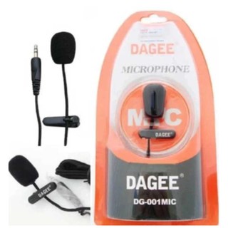 ไมค์หนีบปกเสื้อ DAGEE DG-001 Mini Clip-On Microphone (Black)