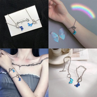 สร้อยคอ/เล็กสด/สร้อยข้อมือผีเสื้อ/เรียบง่าย/ออกแบบเฉพาะ/โซ่กระดูกไหปลาร้า/ฮิปฮอป/แฟน/คู่รัก/ของขวัญวันเกิดNecklace/small fresh/butterfly bracelet/simple/niche design/clavicle chain/hip-hop/girlfriends/couple/birthday gift