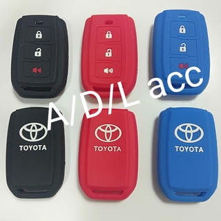 Hitam MERAH เคสรีโมตกุญแจ ซิลิโคน สีดํา แดง น้ําเงิน สําหรับ toyota all new avanza veloz agya trd etios valco 2012 2013 2014 2015 2016 2017 2018 2019 2020