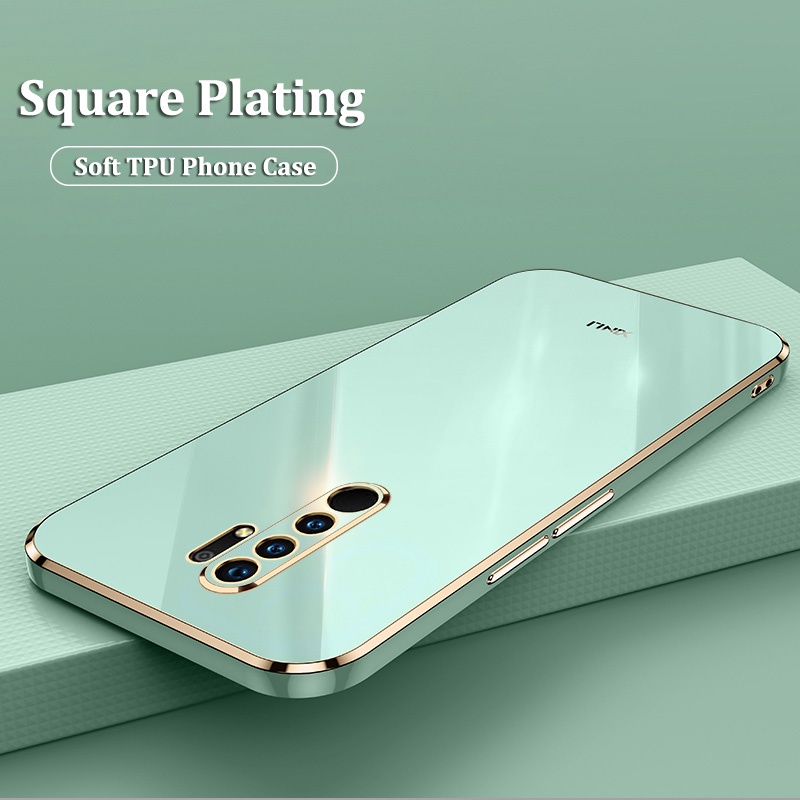 เคสมือถือ TPU ป้องกันรอย สำหรับ For Xiaomi Redmi 9 Note 8 7 9A 9T 6D จัตุรัสหรูหรา เคสโทรศัพท์เคลือบ