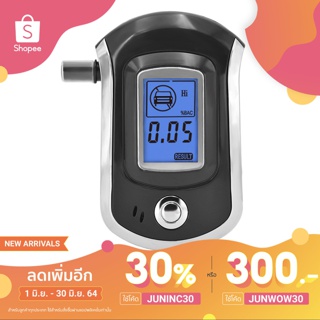 เครื่องเป่าแอลกอฮอล์ เครื่องวัดแอลกอฮอล์  แถมหัวเป่า 5 ชิ้น (AT-6000 New Version) Digital Breath Alcohol Tester