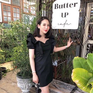 Minus110.bkk | LILLY DRESS 🖤 #MNB0005 เดรสสั้น เกาหลี ทำงาน ออกงาน ไปเดท ดินเนอร์ คาเฟ่ น่ารัก สวย