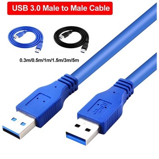 USB3.0 ผุ้-ผู้  ความยาว1.5เมตร สายทองแดงแท้ สัญญานดีมาก สายหนาใหญ่นิ่ม ทนทาน