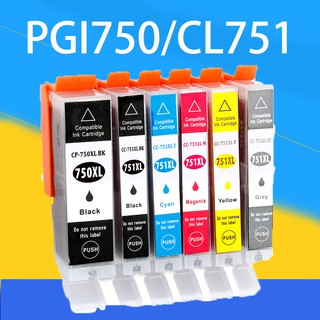 PGI 750 CLI 751 หมึก PGI 750XL CLI 751XL สีดำ PGI750 CLI751 หมึก PGI750XL CLI751XL ตลับหมึกสำหรับ Canon MG5470 MG5570