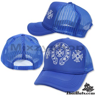 หมวกแก๊ปฟองน้ำตาข่าย CHROME HEART CAP สีน้ำเงิน F5Ah15-0144