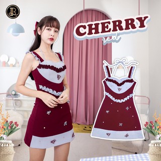 BLT BRAND การันตีเสื้อผ้าแบรนด์แท้ มินิเดรส สายเดี่ยวสีแดง CHERRY RED