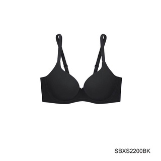 Sabina ซาบีน่า เสื้อชั้นใน (มีโครง) Seamless Fit รุ่น S-Sixnatuer บัวตูม รหัส SBXS2200 สีดำ