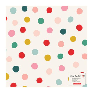 Patterned Paper กระดาษสแครปบุ๊ค Vellum ขนาด 12x12 นิ้ว Hey, Santa : Gumdrop  🎅🎄