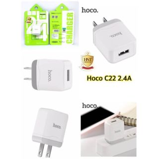 ปลั๊ก USB hoco รุ่นC22,ชาร์ไฟเข้าเร็ว,2.4A