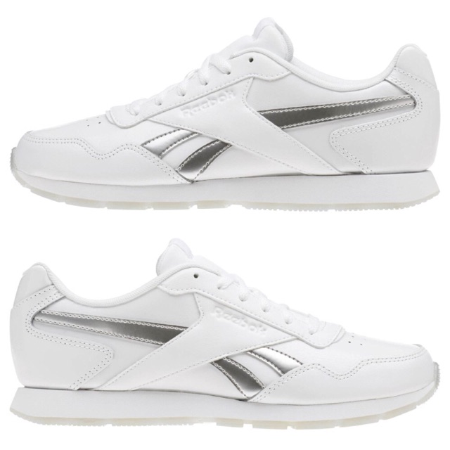 reebok white silver