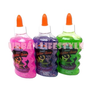 Elmers Classic Glitter Slime Glue เอลเมอร์ กาวกลิตเตอร์ กาวกากเพชร สไลม์ 177ml ชุดพิเศษ ของแถมจำนวนจำกัด