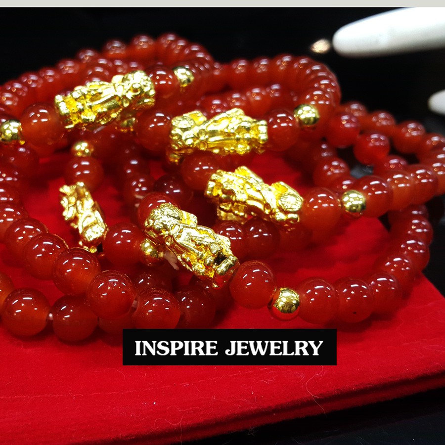 Inspire Jewelry สร้อยข้อมือปี่เซี้ย เสริมทรัพย์ รับโชค เรียกทรัพย์ ค้าขายร่ำรวย มั่งมี แก้ชง free size ปี่เซี้ยะ