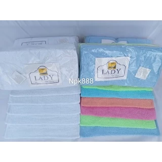 ผ้าขนหนู LADY & TUC 15x30 นิ้ว แพ็ค 1 โหล (12 ผืน) คละสี/ฟ้าล้วน/ชมพูล้วน/เขียวล้วน/ส้มล้วน/นำ้ตาลล้วน/ขาวล้วน