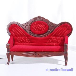 Afw โซฟาคู่ ขนาดเล็ก 1:12 สําหรับบ้านตุ๊กตา