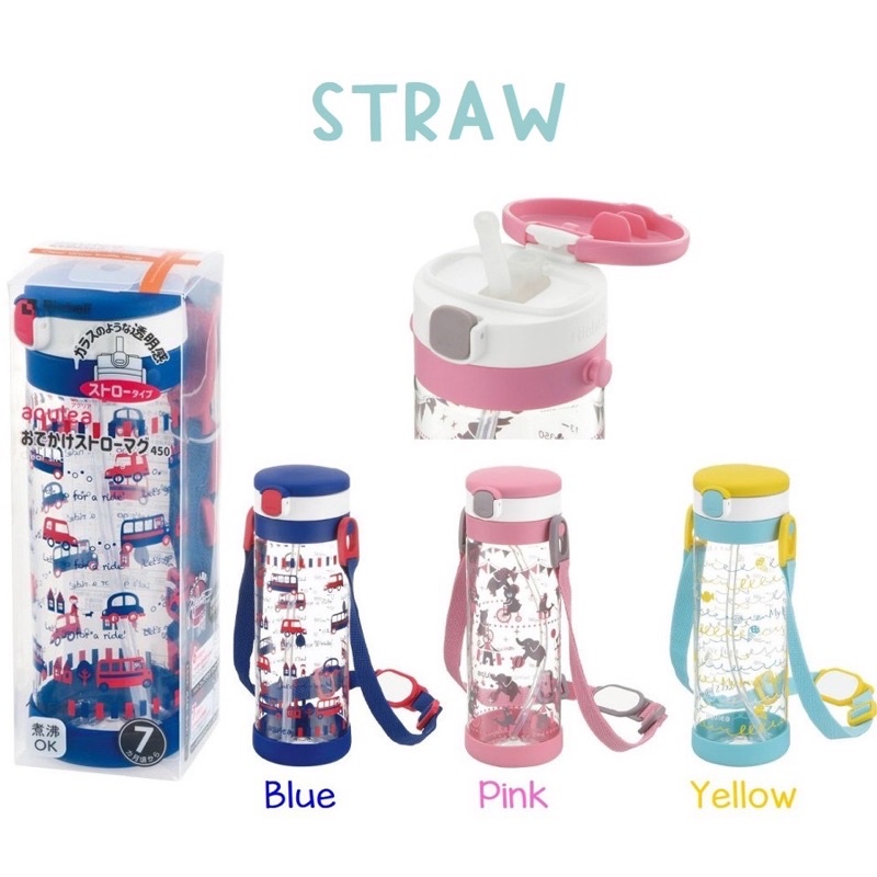 Richell Aqulea ขวดน้ํา 450มล. - 7 เดือน & ขึ้น 450 มล.