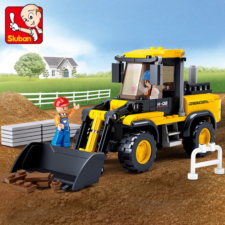 ProudNada Toys ของเล่นเด็ก ตัวต่อ รถตัก รถก่อสร้าง ฟาร์ม Sluban 212 PCS B0538 – โปรปัง