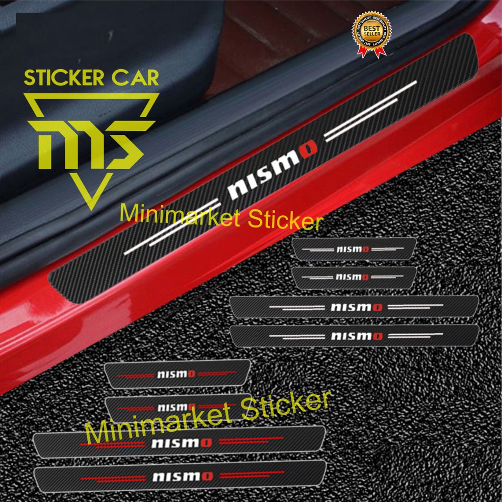 NISSAN LIVINA JUKE XTRAIL TERRA STICKER NISSAN NISMO CAR STICKER CARBON 3D PROTECTOR ประตู 4PCS