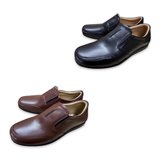 NEW!!! FREEWOOD CASUAL SHOES รองเท้าหนังชาย รุ่น 68-535 สีดำ / สีน้ำตาล (BLACK / BROWN)