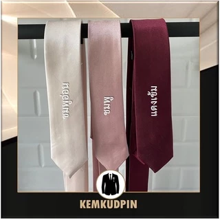 พร้อมส่ง Necktie เนคไทด์ เดี่ยว ผ้าซาติน ขนาด 5 CM