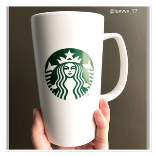 Starbucks Coffee Mug 16Oz.Tall White with Green Mermaid Logo.