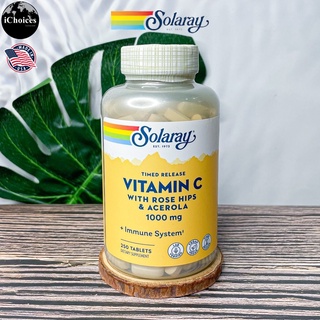 [Solaray] Vitamin C Time Release 1000 mg 250 Tablets วิตามินซี Fast Acting Long Lasting