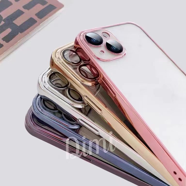 เคสนิ่ม เคสใสขอบเงา มีฟิล์มกันเลนส์ สำหรับ ไอโฟน 13 13Pro 13Promax 12 12Pro 12Promax 11 11Promax เคสไอโฟน 12 Pro max - รูปที่ 3