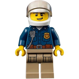 LEGO® cty0868: Mountain Police - Officer Male, White Helmet and Smirk