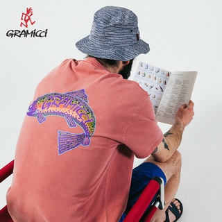 Gramicci Little Savage GUT-22SDTC08 เสื้อยืดแขนสั้น พิมพ์ลายภูเขา DTC Fish Leap แฟชั่นฤดูใบไม้ผลิ ฤดูร้อน สําหรับผู้ชาย