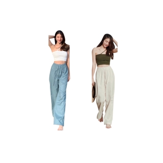 ⛱linen pants 390.- กางเกงลินินเอวสูง เนื้อผ้าลินินอย่างดีผสมคอตตอน ไม่หนาไม่บางจนเกินไป