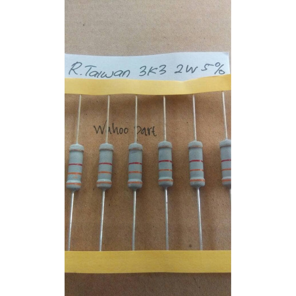 Taiwan 3K3 Resistor 2 วัตต์ 5% ราคา (10 ชิ้น)