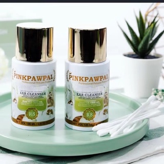 Pinkpawpal EAR CLEANSER เช็ดหูแมว ขจัดไรหู ขี้หูดำเหม็น หูแห้งสบายไม่มัน 135ml.