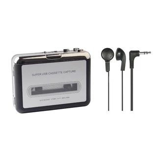พร้อมส่ง🎼เครื่องเล่นเทปคาสเซ็ต เครื่องแปลงเทปเป็นMP3 พร้อมหูฟัง
