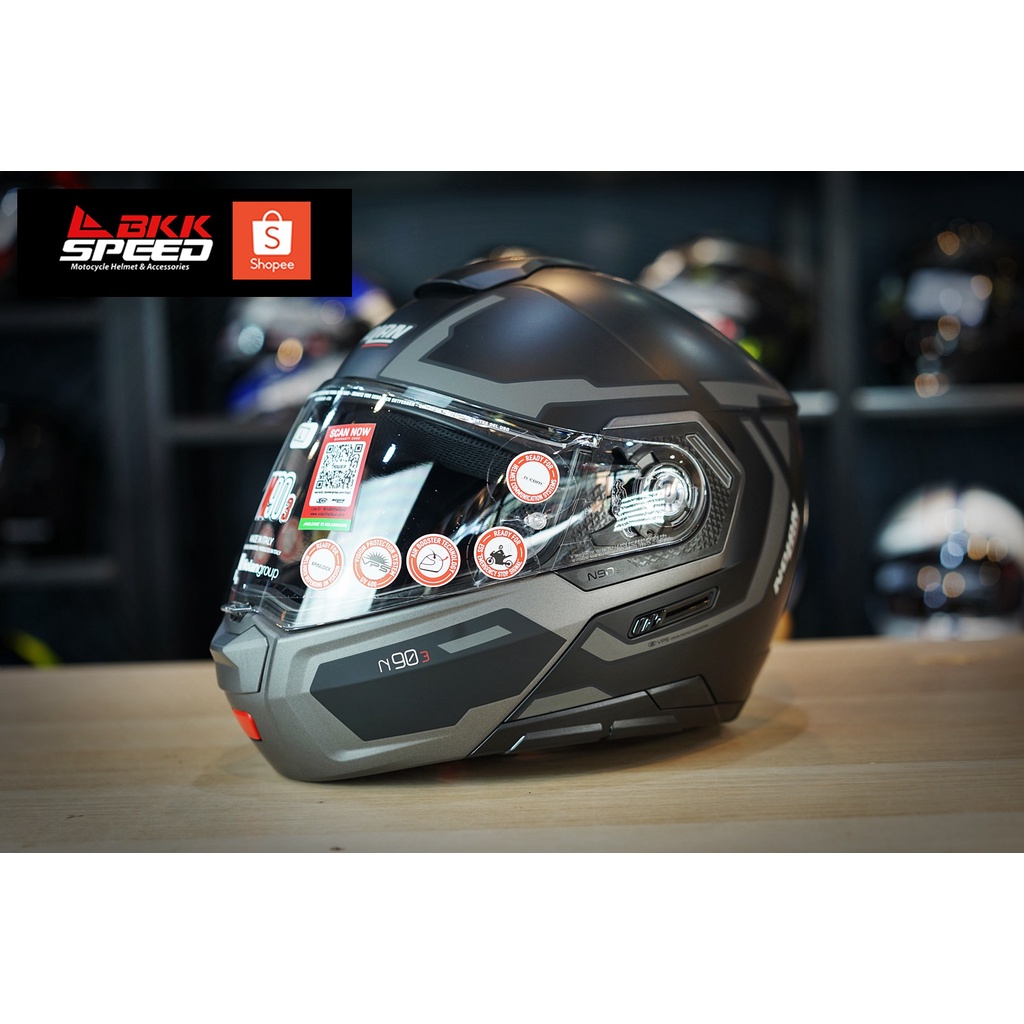 Nolan N90-3 Driller N-com Black Matt Grey 23 ยกคางรุ่นใหม่