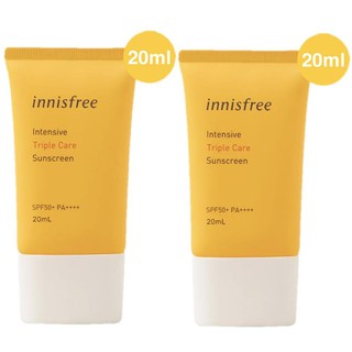 Innisfree Perfect UV Protection Cream Triple Care SPF50+/PA+++ อินนิสฟรี เฟอร์เฟค ยูวี ครีมกันแดด 20ml.x2หลอด