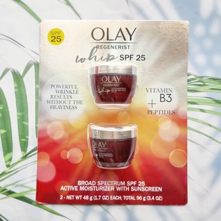 (Olay®) Regenerist Whip With Sunscreen SPF 25, 48g โอเลย์ มอยส์เจอไรเซอร์ บำรุงผิวหน้า ผสมกันแดด