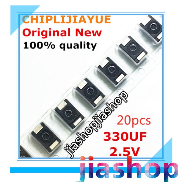 ตัวเก็บประจุโพลิเมอร์ 2R5TPE330M9 2R5TPE470M9 330UF 470UF 2.5V 330 470 6.3V SMD 7343 D7343 20 ชิ้น