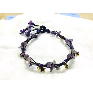 สร้อยข้อมือหิน 🟣อเมทิส Amethyst หินมงคล เสริมดวง เสน่ห์ มหานิยม ความรักของคนวันเสาร์ และประจำเดือนกุมภาพันธ์