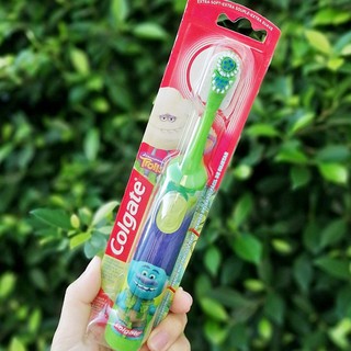 คอลเกต แปรงสีฟันแบตเตอรี่ สำหรับเด็ก Colgate® Kids Battery Powered Toothbrush Trolls Green