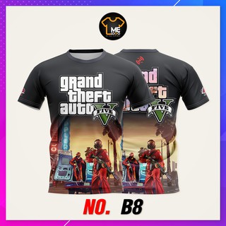 เสื้อเกมส์เด็กและผู้ใหญ่ GTA เสื้อยืดลายเกรดพรีเมียม รหัสB8