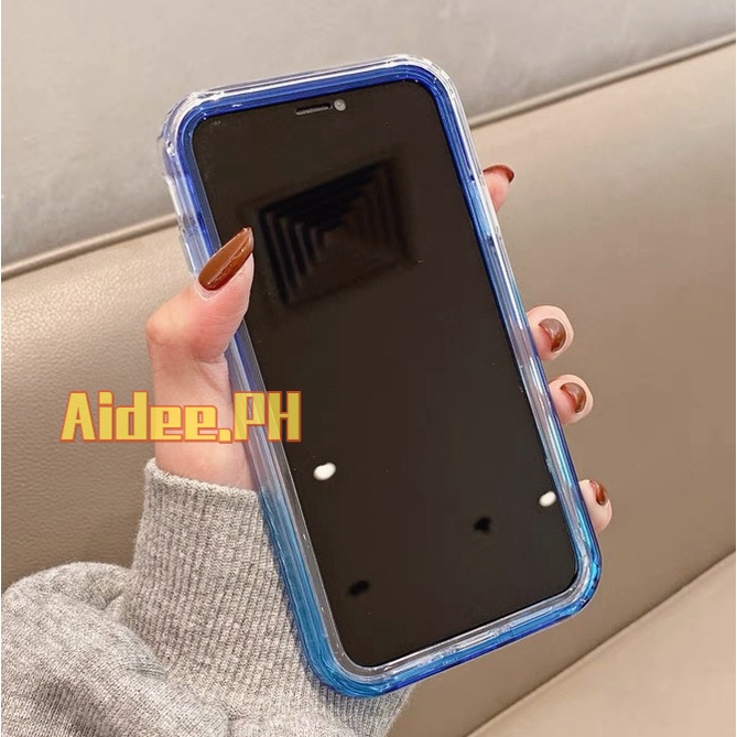 2 In 1 โปร่งใสหนาสําหรับ Samsung A56 A55 A35 A54 A34 A14 A52 A53 A51 A73 A23 A12 A22 A32 S25 S24 S23 S22 S21 NOTE 20 10 Plus Ultra Gradientหนากรณีซิลิโคนเหลว